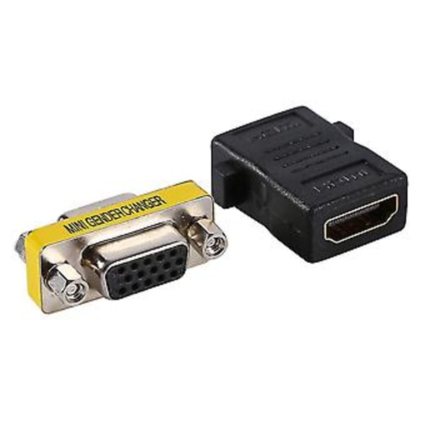 1 Port HDMI Hunn 1 Port VGA Hunn AV Veggkontakt Video Socket Frontplate Hvit