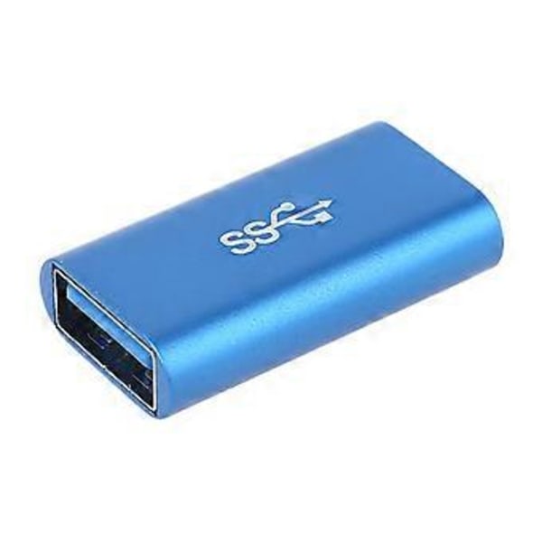 Universal Metall USB 3.0 Hona till Hona Adapter Höghastighets USB 3.0 Kopplare Förlängare Konverterare för Laptop USB Datakabel