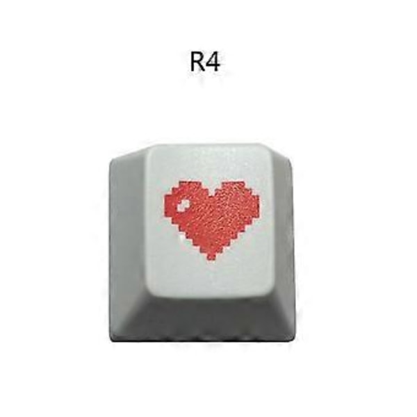 Mekaniskt tangentbord Tangenttillbehör för tangent Red Pixel Heart Square Game PBT Söta Anpassade Cherry Profile ESC Tangenter