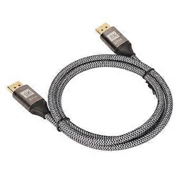 DisplayPort til DisplayPort Kabel Multifunksjon 8K 60Hz DP til DP Kabel for Laptop PC Skjerm Projektor 1m