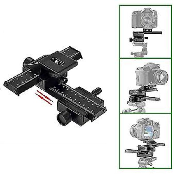 Pro 4-vägs Makro Fokuseringsskena Slider /-up För , , Digital Systemkamera