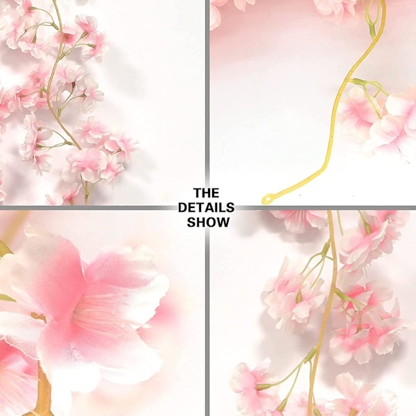 Falska körsbärsblommor, konstgjorda sidenkörsbärsblommor Sakura Vine Present