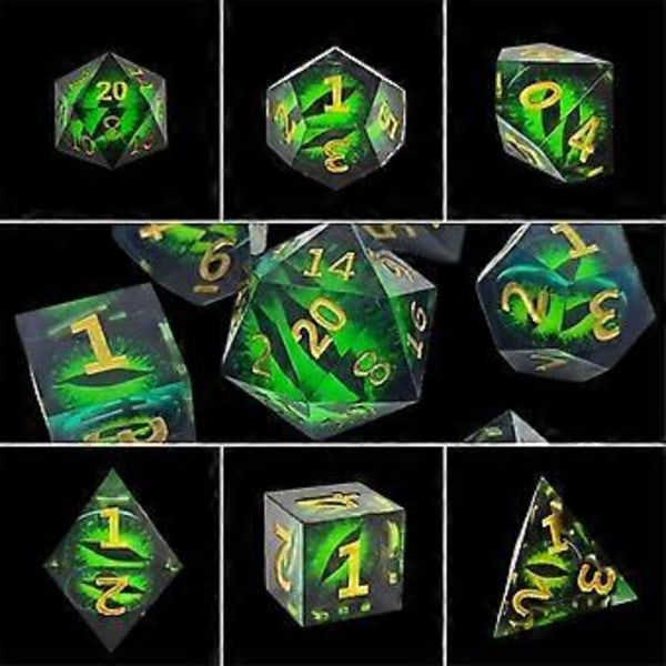 Hartsihirviösilmän noppasarja Cthulhu Juoksuryhmä Lautapeli DND Lohikäärme Dungeon Sininen