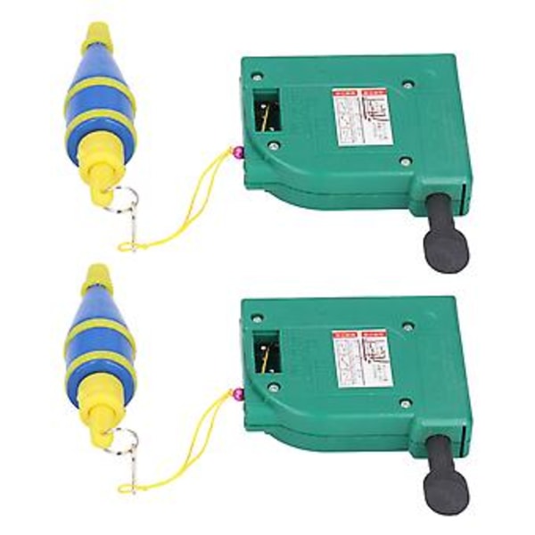 2 st Magnetisk Trådhammare, 5M Grön Linje, Legerat Stål Vertikala Mätverktyg, Precision & Hållbar, för Bygg- & DIY-Projekt