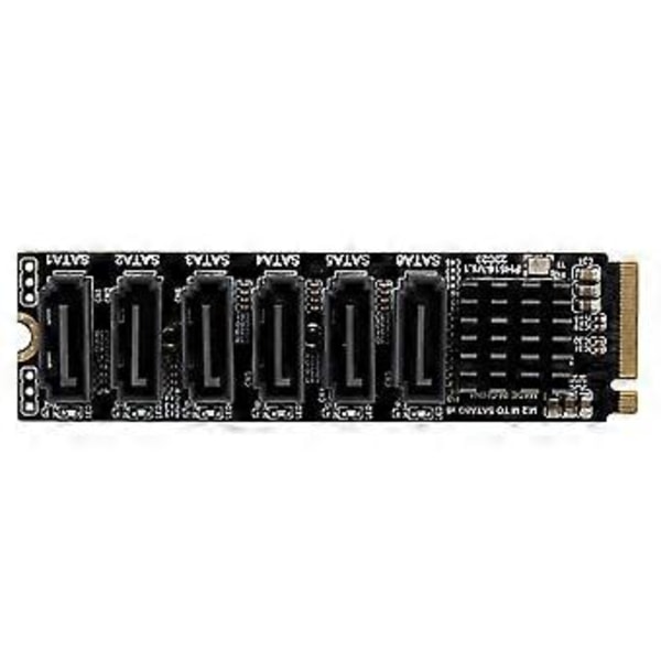 for M.2 M-key til 6-Port Sata 6Gbps Utvidelseskort Sata 3.0 Støtte 6G Sata PCIe