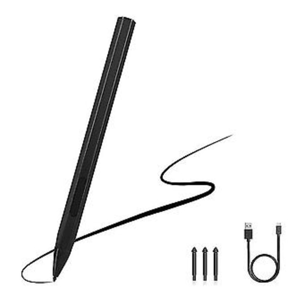 Stylus Penn med 3 stk. Nib-tupper - svart