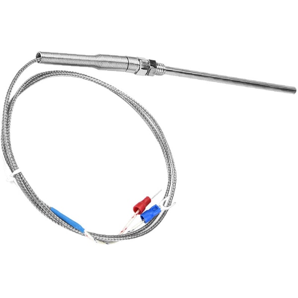 M8 Tråd Type K Termoelement 100mm Probe Temperatur Sensor Wire 0-400℃ (1m)