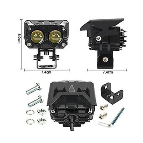 1 st 60W LED Extraljus Dimljus Dubbla Cykler Extra
