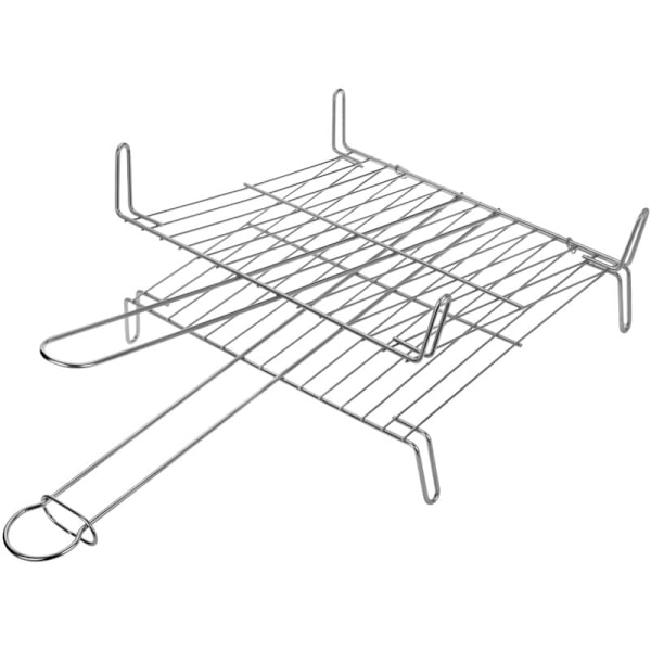 Dobbel galvanisert jern grill med justerbar lukking 35 x 35 cm