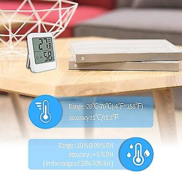 Digital Mini LCD Hygrometer för Inomhusbruk