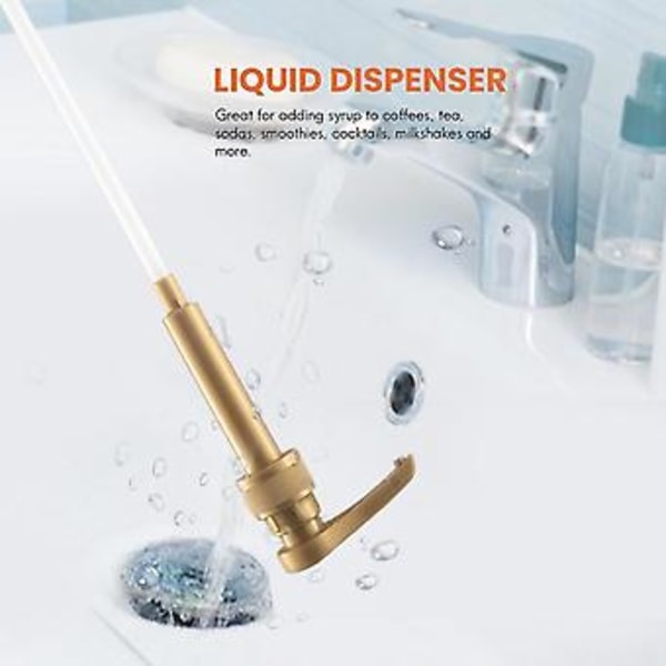 2 stk. Kaffe Mælke Te Dispenser Sirup Pumpe Sort Væske Dispenser Til Sirup Juice Flaske Dispenser