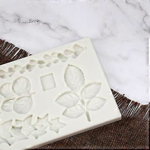 Sukulent Efeu Rose Eukalyptusblade Silikoneform Hængende Form Fondant Kagedekorationsværktøjer Sukkerhåndværksblomsterværktøjer