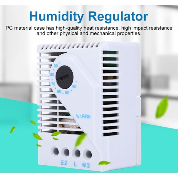 MFR012 Fugtighedsregulator, Mekanisk Fugtighedskontroller, Hygrostat til Affugter Luftfugter Krybdyr Drivhus Udsugningsventilator Fermentering(MFR012