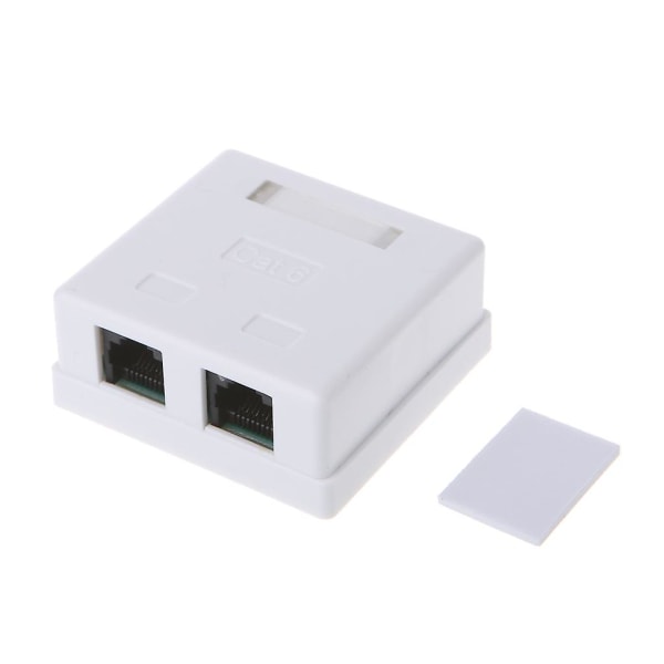 2-porttinen Cat6-seinäliitin RJ45-liitäntäadapteri, 2-porttinen RJ45-liitäntälaatikko