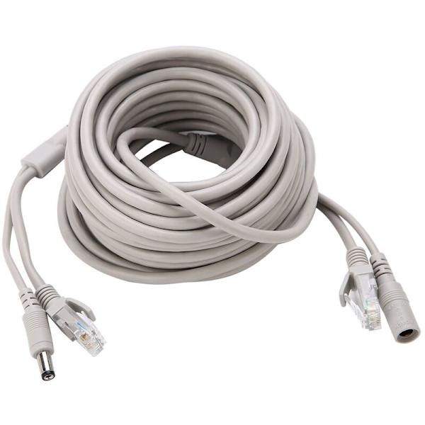 5M/10M/15M/20M RJ45+DC Ethernet CCTV-kabel för IP-kameror NVR-system 10Mbps 100Mbps(10M)