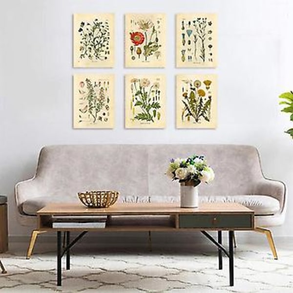 3 st Blomsterväv Väggbonad Vildblomma Växt Floral Vävdiagram Liten Väv För Sovrum