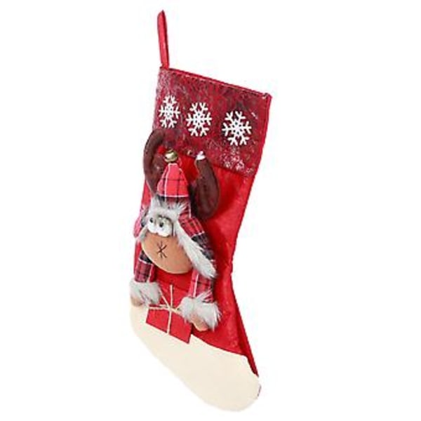 Hängande Julstrumpor Socka Presentpåse Hängande Prydnad Julgransdekoration Älg