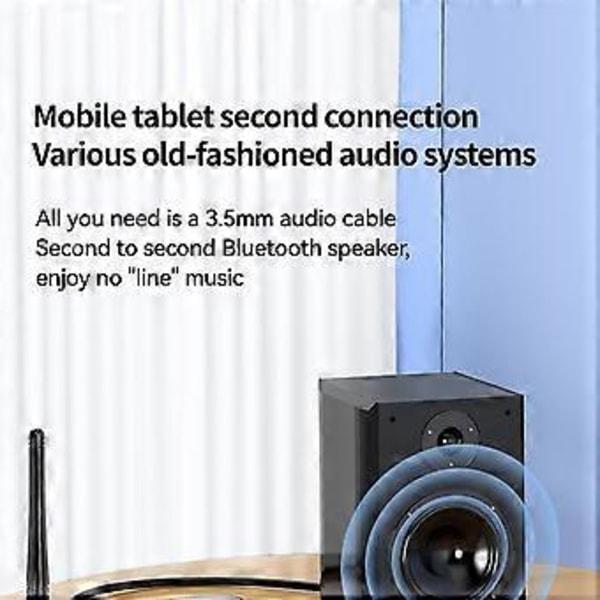 Bluetooth Audio Mottagare Sändare NFC AUX 2RCA U-Disk TF 6.5 Mic Koaxial Optisk DSP Dekodning HIFI Trådlös Adapter B