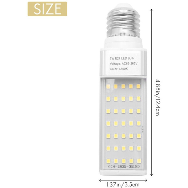 Akvarie Hvide Planter Fiske Dam 7W Gro Lys LED Pære Koraller Fiske Pære E27