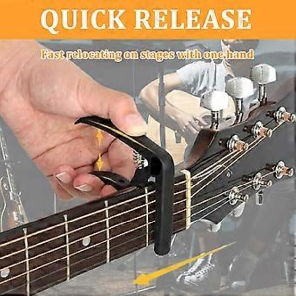 Professionell Gitarr Capo Glidande Rörlig Capo för Elektrisk Folkgitarr Nybörjare