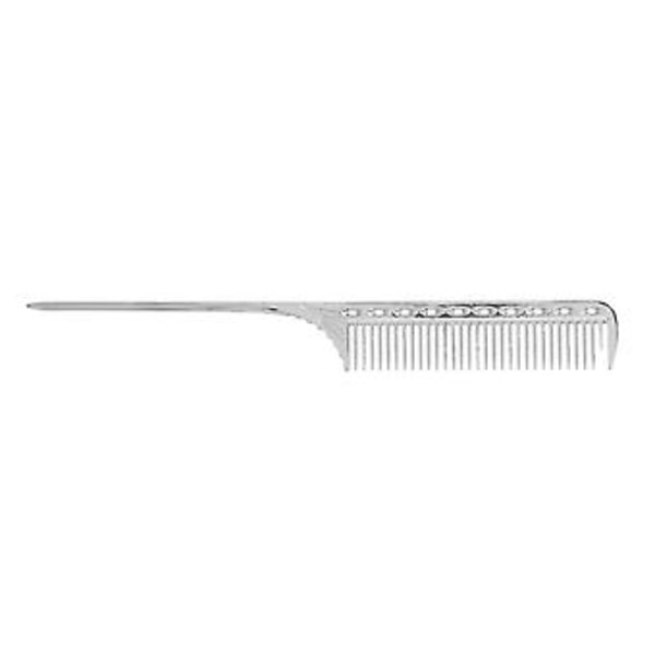 Profesjonell Rottehale Hårkam Salong Frisør Styling Kam Barber Aluminium Metall Kam Sølv