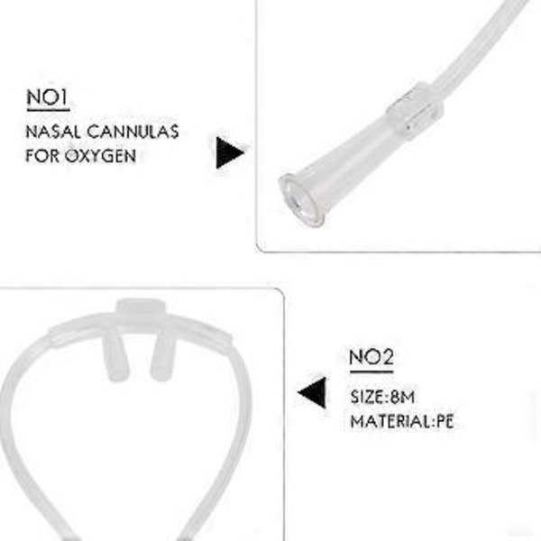 8M Blød Nasal Ilt Slange Nasal Ilt Kateter Nasal Slange Egnet til Ilt Generator