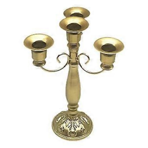Multi-Arm Lysestage Bryllupsdekoration Lysestage Vintage Design Høj Elegant Lysestage Guld