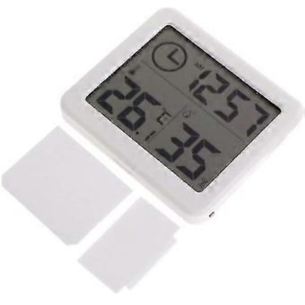 Digital Inomhus Hygrometer Termometer, Väderstation Väckarklocka LCD C/f Omkopplingsbar Temperatur Luftfuktighetsmätare Väggfäste Och Bordsstativ