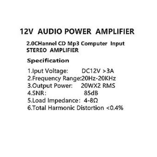 -270 Ak270 12v Mini Hifi Forstærker O Hjemmebil Forstærker 2 Chl Forstærker Usb/s
