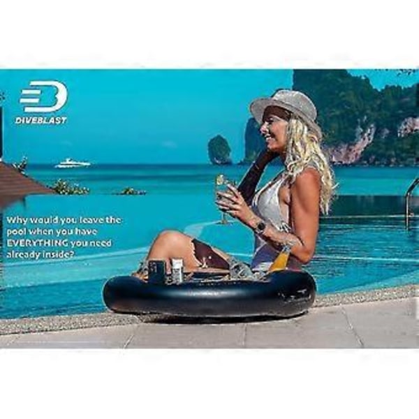 Flytande dryckeshållare för pool Uppblåsbara flytande hyllor Poolbricka för poolparty Strandbadkar