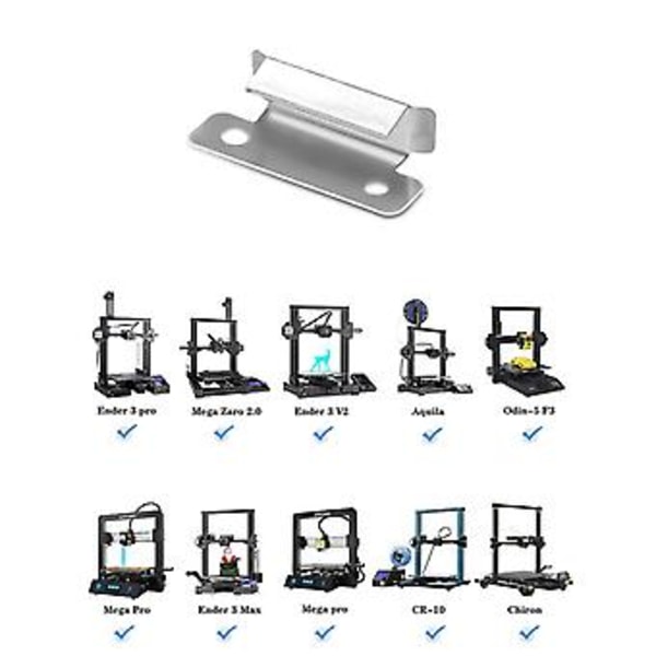 Rustfritt stål for Ender3 varmebed-klips, glassbed-klips klemmer 7mm for 3D-printer
