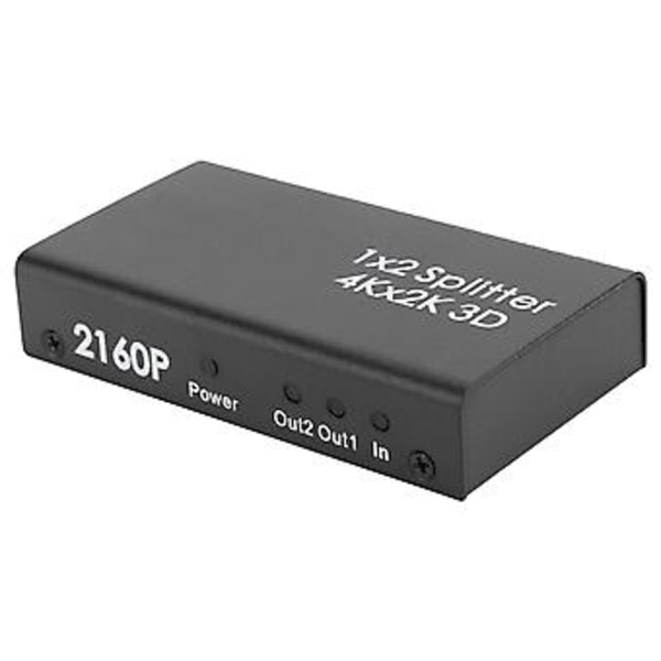 HDMI Splitter En i To High Definition 1 Ind 2 Udgangsfordeler 1x2 4K Konverter 100‑240VUK