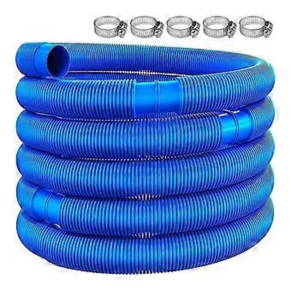 6. Poolslang Diameter 32 mm Med Slangklämma, Ersättningsrör för Poolrengöring, b