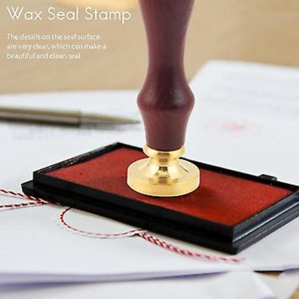 Voks Segl Stempelsett, 6 stk Botaniske Seglvoks Stempel Messinghoder + 1 stk Trehåndtak Med Gave B