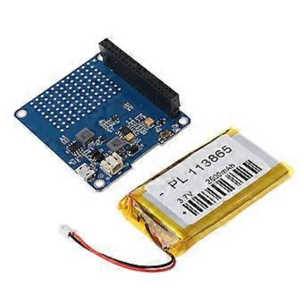 UPS HAT -levy + 2500mAh litiumakku Raspberry Pi 3 Model B / Pi 2B / B+ / A+ -levymoduulille