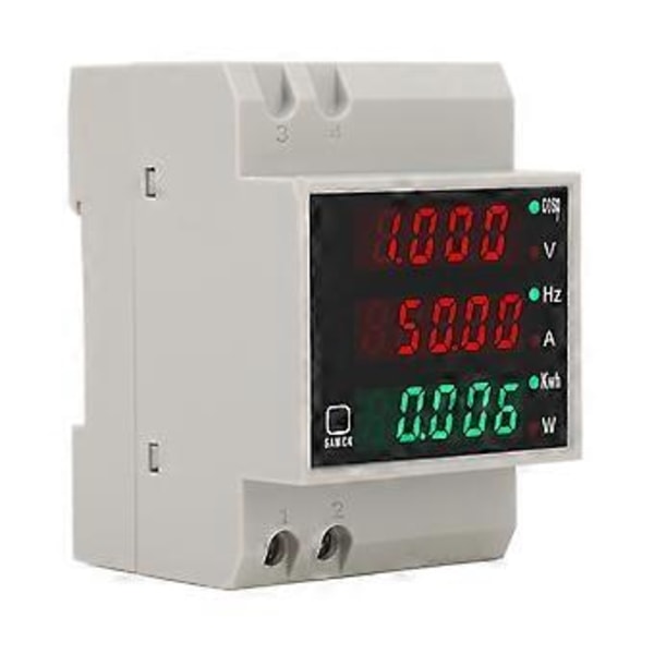 Digital Strømmåler Energi Monitor Spænding Strøm Effekt Frekvens Tester AC 80300V 0100A