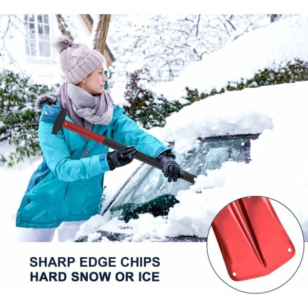 Aluminium snöskovel, avtagbar och avtagbar fyrdelad konstruktion med fem justerbara längder, maximal längd 43\", snöskoter nödsituation