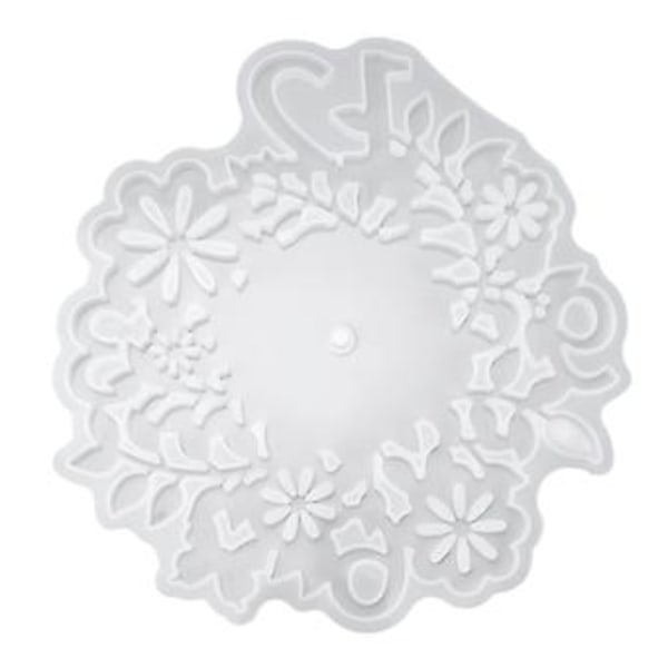 Blad Blomst Klokke Skive Form - Hvit Gjenbrukbar Silikon for Unike DIY Hjemmeinnredningsgaver