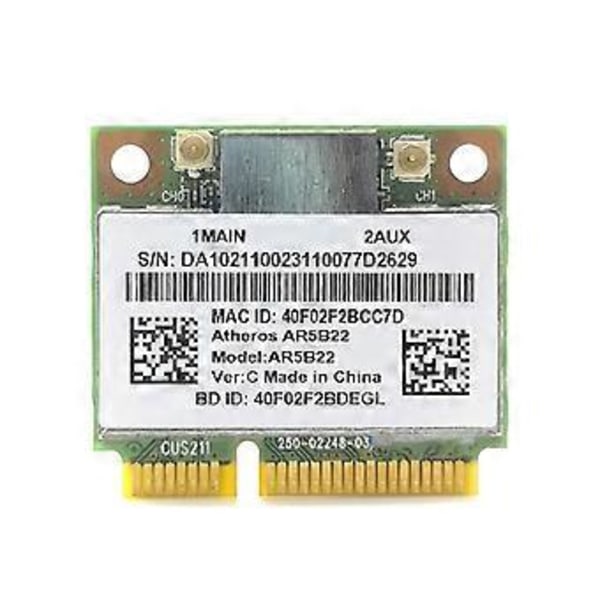 Dual-Band MINI PCIE Netværkskort AR5B22 BT4.0 2.4/5Ghz 300M WLAN WIFI Kort Trådløs Netværksadapter til Y400 Y500 Y410P