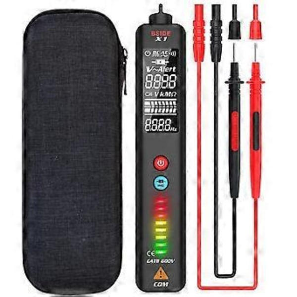 X1 Dual Mode Smart Detektor Berøringsfri AC Spændingsdetektor Ncv Multimeter Elektrisk Test Blyant Bærbar Tester Pen Med Lyd Og Lys Alarm Og Led