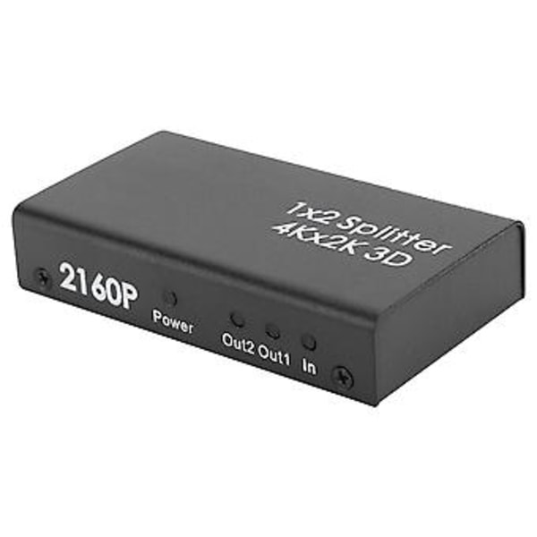 HDMI Splitter Én i To High Definition 1 Ind 2 Ud Fordeler 1x2 4K Konverter 100‑240VEU