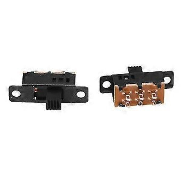 10st Hög Knopp 6 Pin 3 Positioner Dpdt Panel Glidbrytare 0.5a 50v Dc