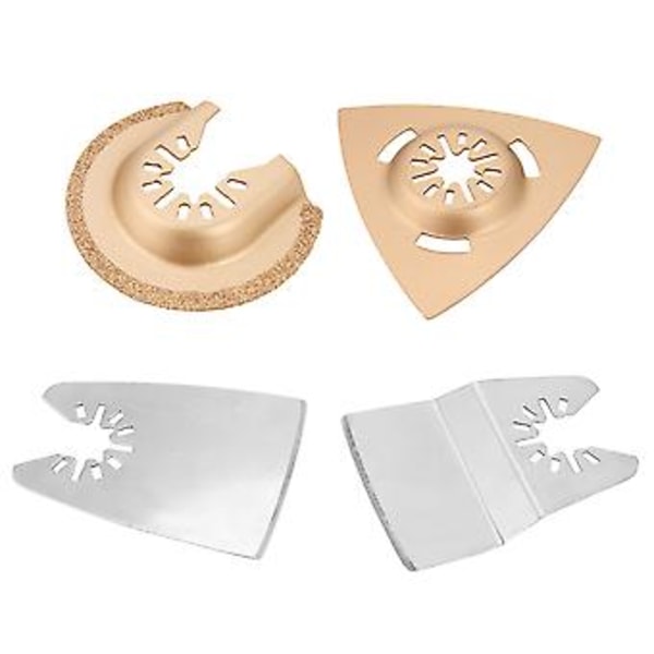 4 st Oscillerande Multifunktionella Sågblad Precisionsskärverktyg Set