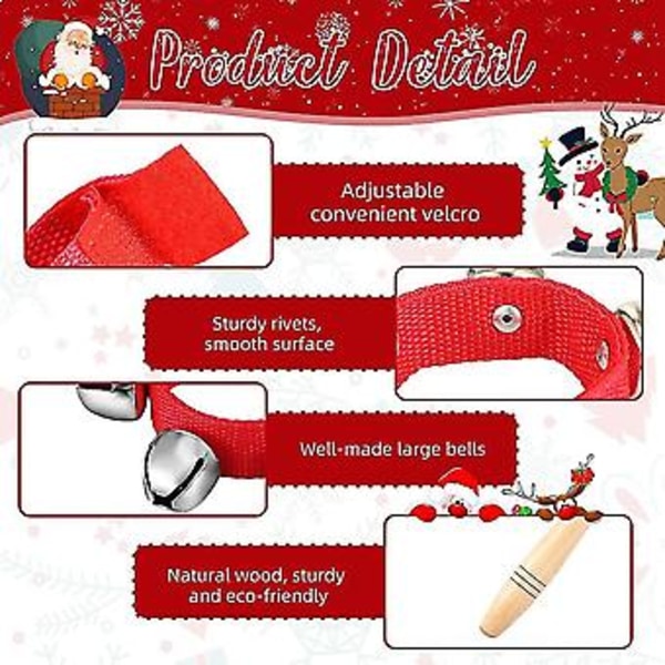 Håndleds Klokker Bjælder Sæt Håndledsbånd Jingle Bells Musikalske Træ Håndholdte Jingle Bells Til Fest