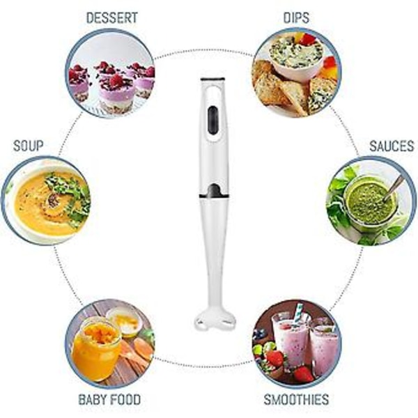 Blender 300-watt Turbo Stavblender, Isknusende Design Puré Smoothies, Grøn EU Stik