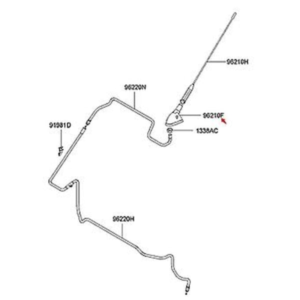 96-1c010 Bil Tag Loop Antenne Stang Base Til Tz