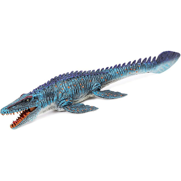 Stor Mosasaurus Legetøj 13.4\", Realistisk Dybhavsmonster Mosasaurus Dinosaur Plast Håndmalet Havdyr Model Figurine Til Bad Pool Til