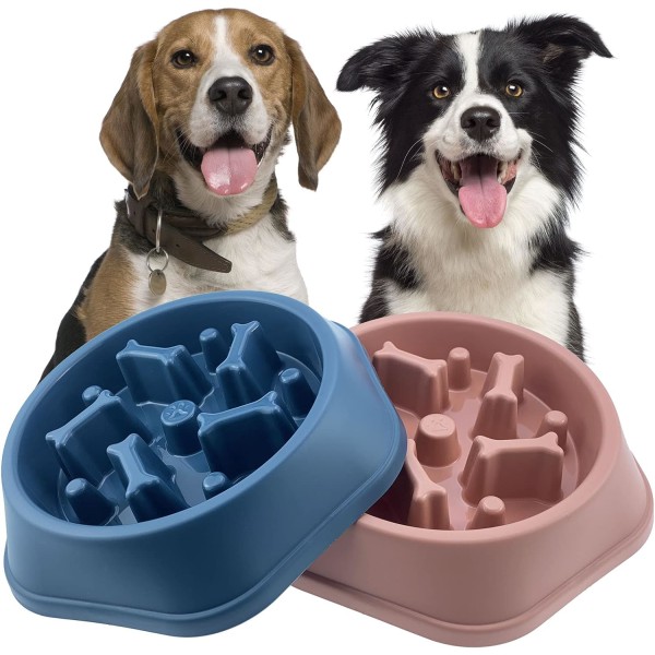 Slow Food Hundskål Anti-sväljning Hälsosamt ätande Interactive Pet Bowl
