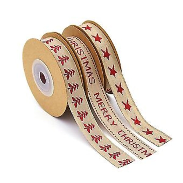 1,5 cm Julklappsförpackningsband Julband Multifunktionella Hållbara Linneband