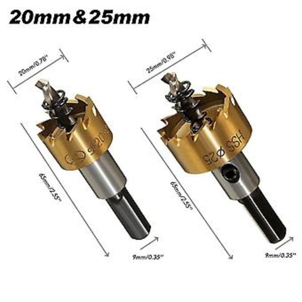 5st 16-30mm HSS Hålsågsset för Cylindrisk Sågning -